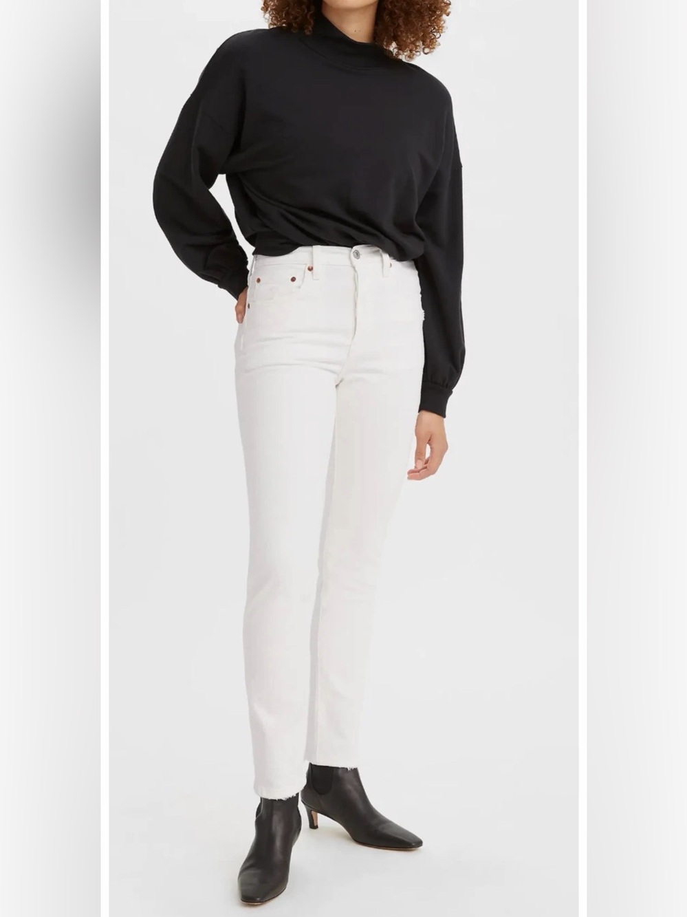 Levi's 501 High-Rise Straight skinny White Women's Jeans 32 x 28